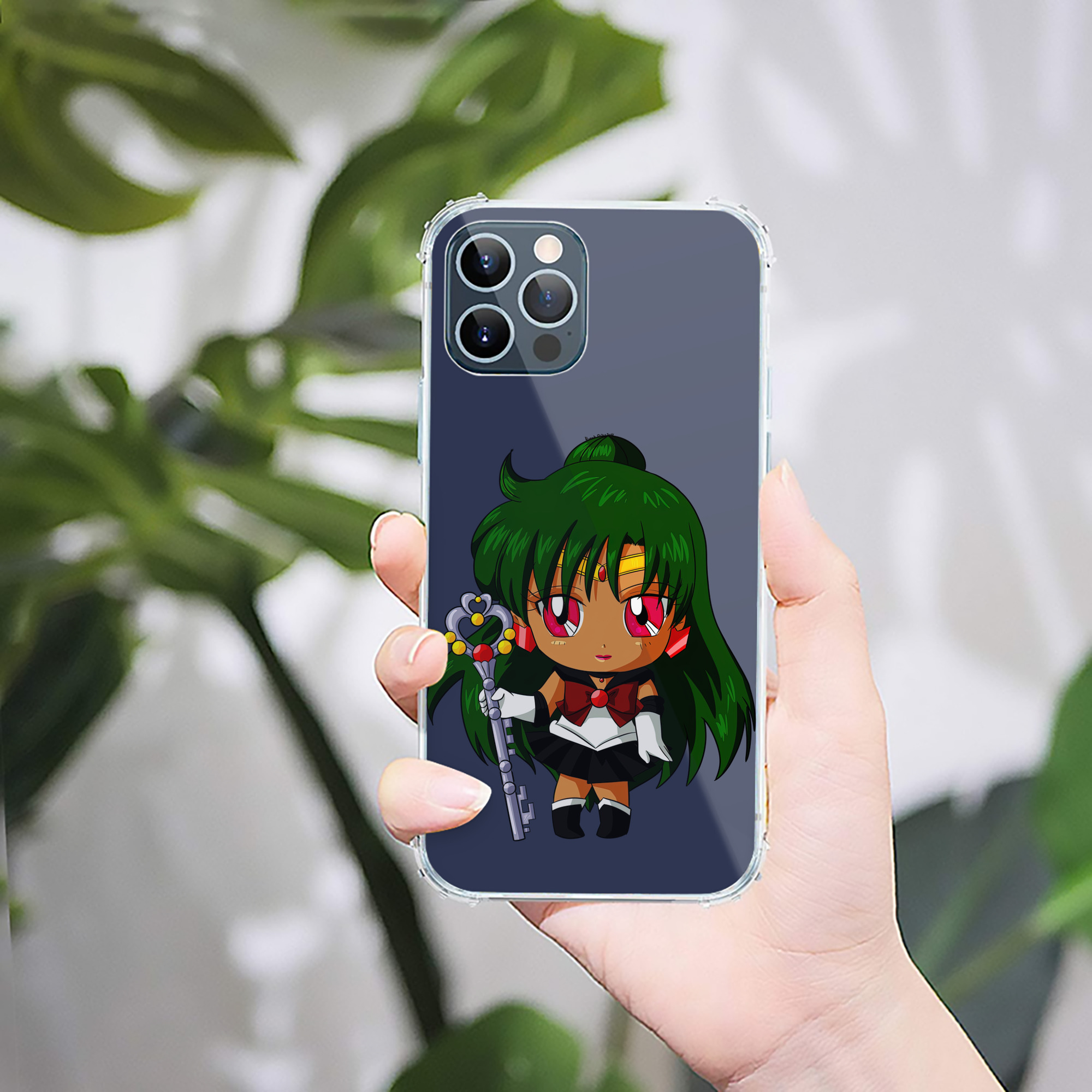 （画像用） 美少女戦士セーラームーン 冥王せつな Sailor Moon Meiou Setsuna 【iPhone 12シリーズ対応】透明スマホケース（クリアソフトケース）
